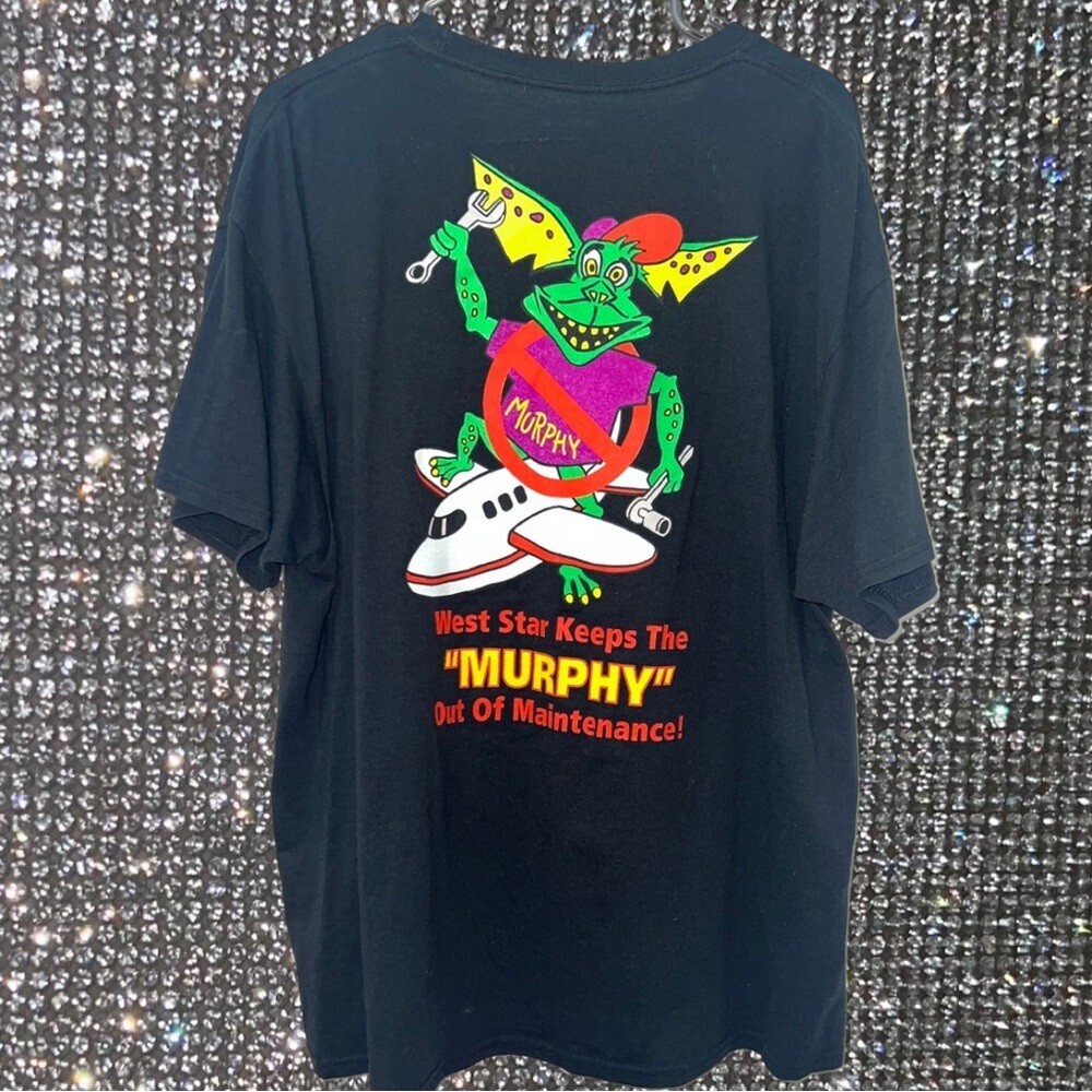 Pilot shirt flying airplanes Murphy funny mechanic aero travel travelling neon